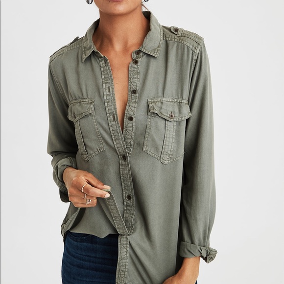 Mossimo Supply Co. Tops - Military Button Down Shirt Mossimo Supply Co. Tops - Military Button Down Shirt
